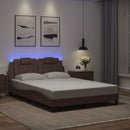 sengeramme Viana med LED uden madras 120x200 cm brun