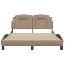 sengeramme Viana med LED uden madras 120x200 cm cappuccinofarvet
