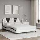 sengeramme Viana med LED uden madras 120x200 cm hvid og sort