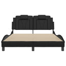 sengeramme Viana med LED uden madras 140x190 cm sort