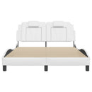 sengeramme Viana med LED uden madras 140x190 cm hvid