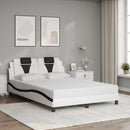 sengeramme Viana med LED uden madras 200x200 cm hvid og sort