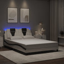 sengeramme Viana med LED uden madras 200x200 cm hvid og sort