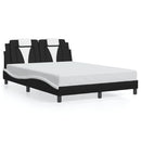 sengeramme Viana med LED uden madras 140x200 cm sort og hvid