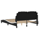 sengeramme Viana med LED uden madras 140x200 cm sort og hvid