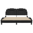 sengeramme Viana med LED uden madras 160x200 cm sort