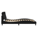 sengeramme Viana med LED uden madras 160x200 cm sort