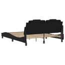 sengeramme Viana med LED uden madras 160x200 cm sort