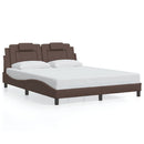 sengeramme Viana med LED uden madras 160x200 cm brun