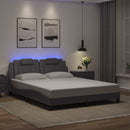sengeramme Viana med LED uden madras 160x200 cm grå