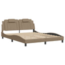 sengeramme Viana med LED uden madras 160x200 cm cappuccinofarvet