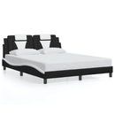 sengeramme Viana med LED uden madras 160x200 cm sort og hvid