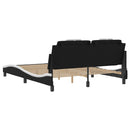 sengeramme Viana med LED uden madras 160x200 cm sort og hvid