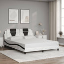 sengeramme Viana med LED uden madras 160x200 cm hvid og sort