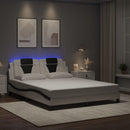 sengeramme Viana med LED uden madras 160x200 cm hvid og sort
