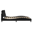 sengeramme Viana med LED uden madras 180x200 cm sort