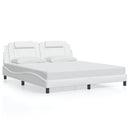 sengeramme Viana med LED uden madras 180x200 cm sort og hvid