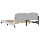 sengeramme Viana med LED uden madras 180x200 cm sort og hvid