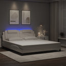 sengeramme Viana med LED uden madras 180x200 cm sort og hvid
