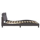 sengeramme Viana med LED uden madras 180x200 cm sort