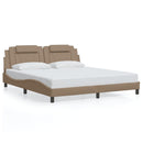sengeramme Viana med LED uden madras 180x200 cm cappuccinofarvet