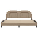 sengeramme Viana med LED uden madras 180x200 cm cappuccinofarvet