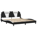 sengeramme Viana med LED uden madras 180x200 cm sort og hvid