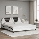 sengeramme Viana med LED uden madras 180x200 cm sort og hvid