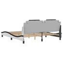 sengeramme Viana med LED uden madras 180x200 cm sort og hvid