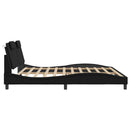 sengeramme Viana med LED uden madras 200x200 cm sort