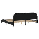 sengeramme Viana med LED uden madras 200x200 cm sort