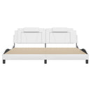 sengeramme Viana med LED uden madras 200x200 cm hvid