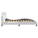sengeramme Viana med LED uden madras 200x200 cm hvid