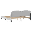 sengeramme Viana med LED uden madras 200x200 cm hvid