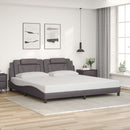 sengeramme Viana med LED uden madras 200x200 cm grå