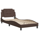 sengeramme med LED uden madras Zadar 80x200 cm brun