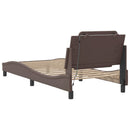sengeramme med LED uden madras Zadar 80x200 cm brun