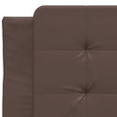 sengeramme med LED uden madras Zadar 80x200 cm brun