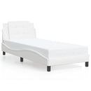 sengeramme med LED uden madras Zadar 90x190 cm hvid