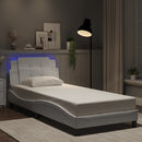sengeramme med LED uden madras Zadar 90x190 cm hvid