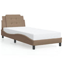 sengeramme med LED uden madras Zadar 90x190 cm cappuccinofarvet