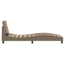 sengeramme med LED uden madras Zadar 90x190 cm cappuccinofarvet