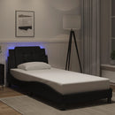 sengeramme med LED uden madras Zadar 90x200 cm sort