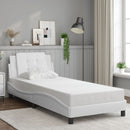 sengeramme med LED uden madras Zadar 90x200 cm hvid
