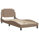 sengeramme med LED uden madras Zadar 90x200 cm cappuccinofarvet