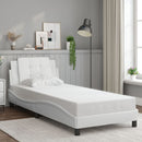sengeramme med LED uden madras Zadar 100x200 cm hvid