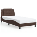 sengeramme med LED uden madras Zadar 100x200 cm brun