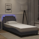sengeramme med LED uden madras Zadar 100x200 cm grå