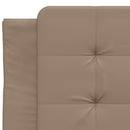 sengeramme med LED uden madras Zadar 100x200 cm cappuccinofarvet