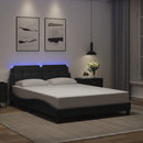 sengeramme med LED uden madras Zadar 120x200 cm sort